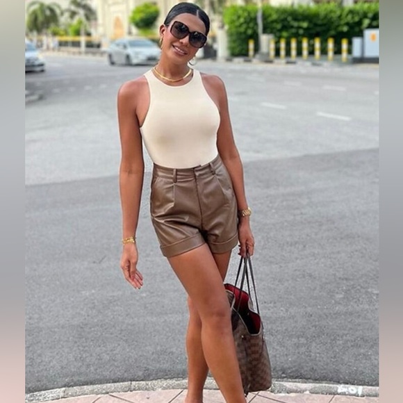 Double lined stretchy halter racer back soft bodysuit - available in 5 colors - Picture 14 of 16